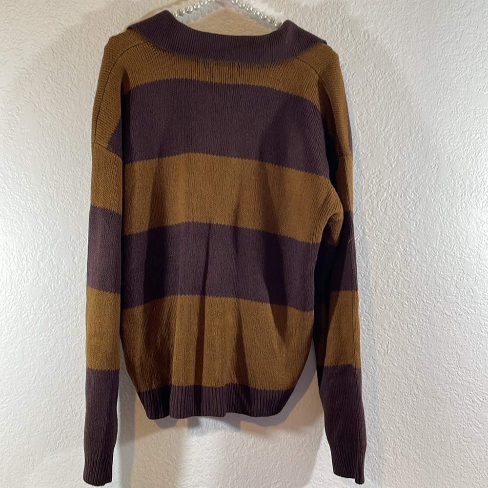 URBAN OUTFITTERS Brown Striped Sweater Top Size Medium NEW - Picture 5 of 12